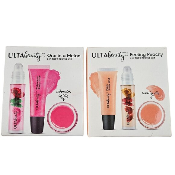 Ulta Beauty Lip Treatment Kits One In A Melon Feeling Peachy Gloss Scrub Balm - Picture 1 of 10
